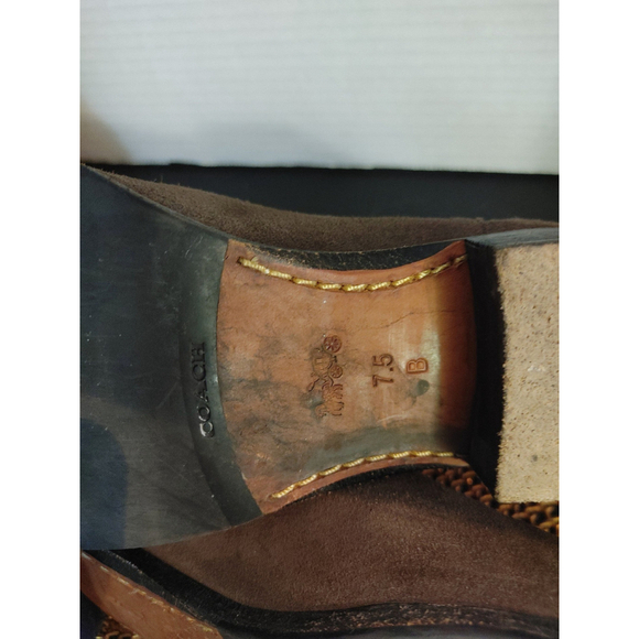 Coach Suffolk Suede Ankle Booties Size 7.5 B - Picture 6 of 7